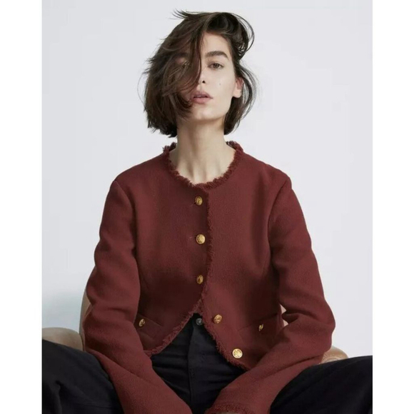 NWT Rag & Bone | Carmen Wool Jacket in Mahogany - Picture 12 of 16